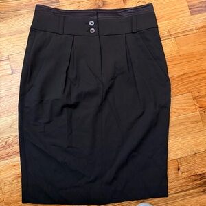 Vanessa Bruno Black Wool Skirt with Silk and Cotton Liner